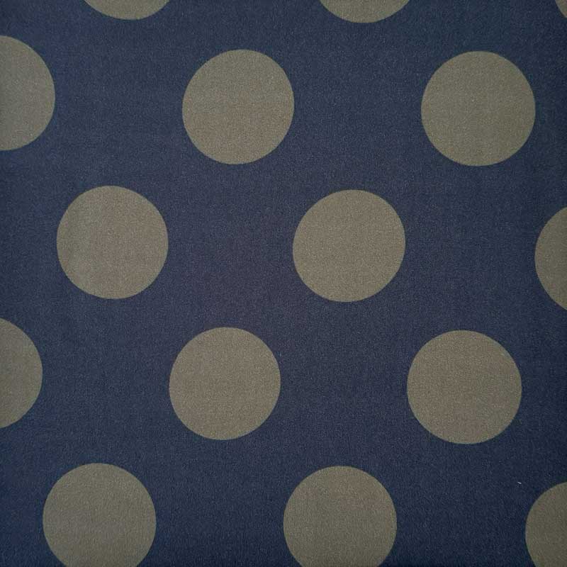 Fast viscose med cirkler fra Light and Lush i marineblå