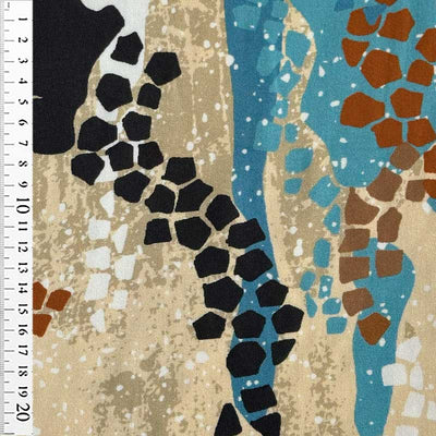Fast viscose med grafisk mønster fra Light and Lush