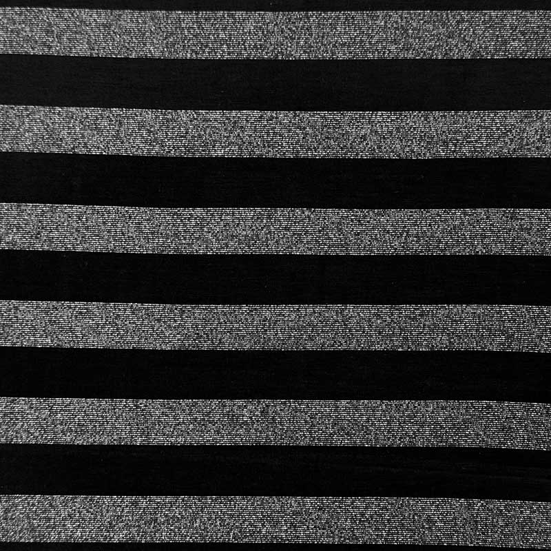 Viscose jersey i sorte og grå lurex striber