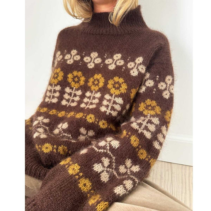 Strikkekit Mona sweater fra Le Knit i Tynd Peer Gynt og Tynd Silk Mohair