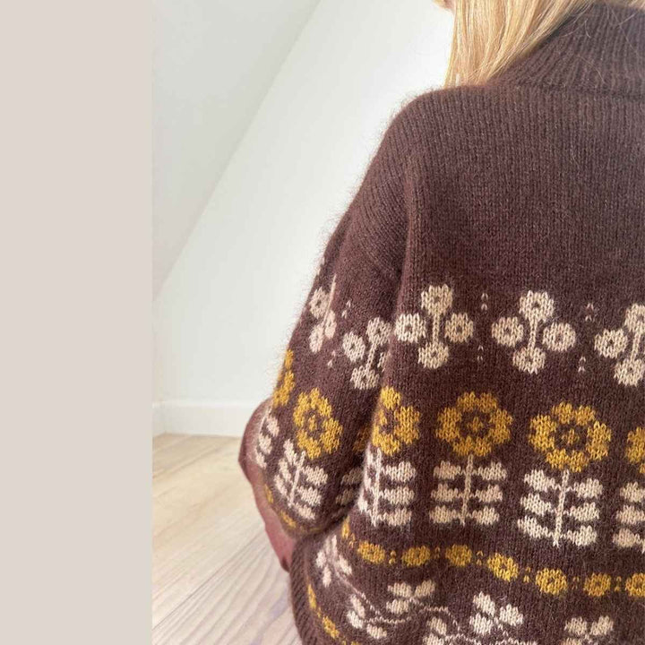 Strikkekit Mona sweater fra Le Knit i Tynd Peer Gynt og Tynd Silk Mohair