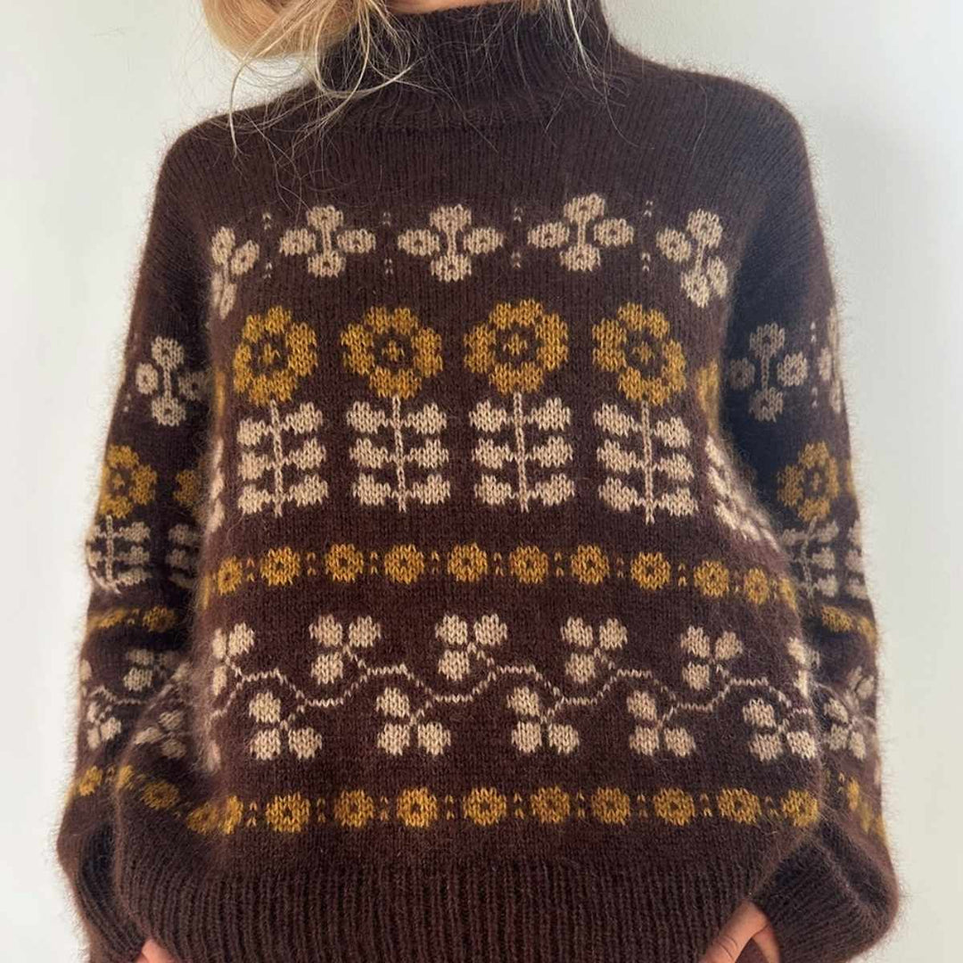 Strikkekit Mona sweater fra Le Knit i Tynd Peer Gynt og Tynd Silk Mohair