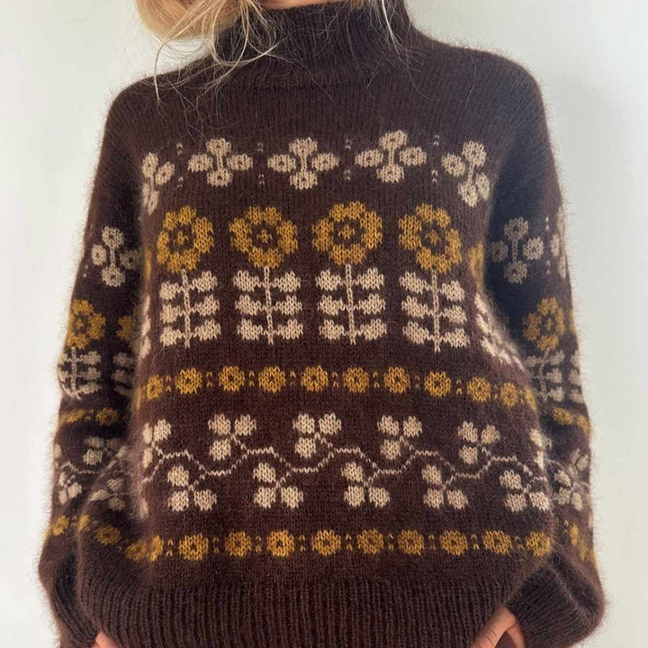 Strikkekit Mona sweater fra Le Knit i Tynd Peer Gynt og Tynd Silk Mohair
