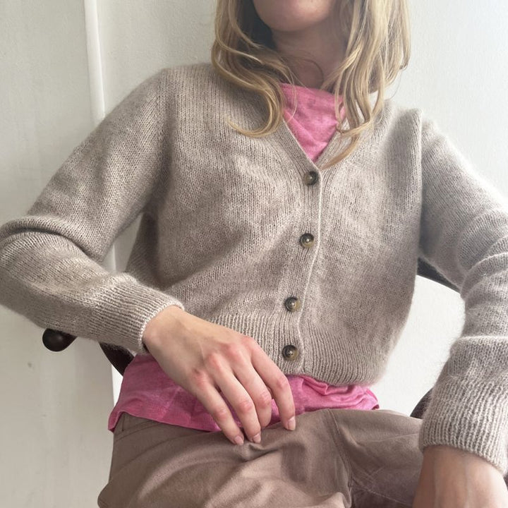 Strikkekit Mouliné cardigan fra Le knit i Sunday og Tynd Silk Mohair