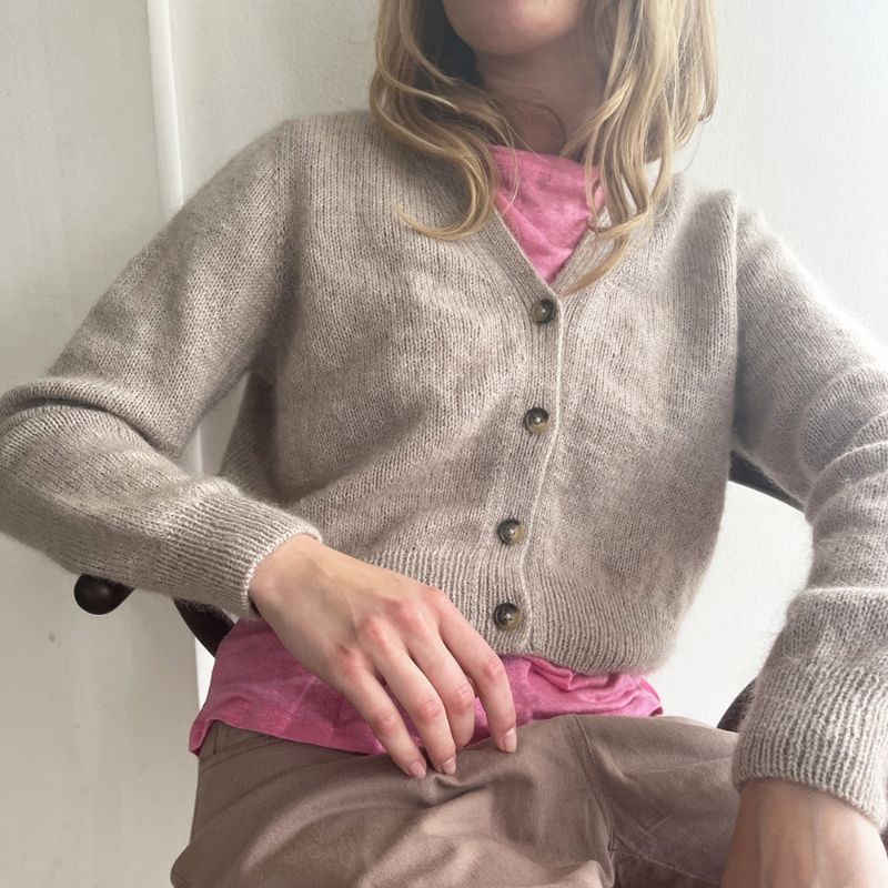 Strikkekit Mouliné cardigan fra Le knit i Sunday og Tynd Silk Mohair