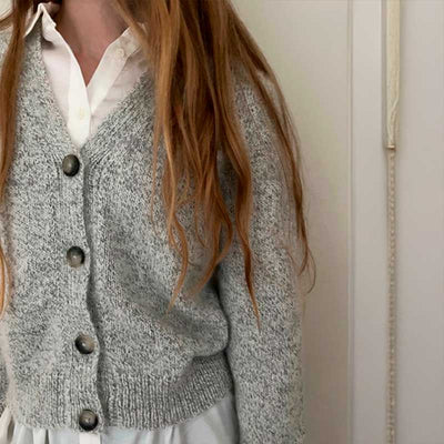 Strikkekit Mouliné cardigan fra Le knit i Sunday og Tynd Silk Mohair