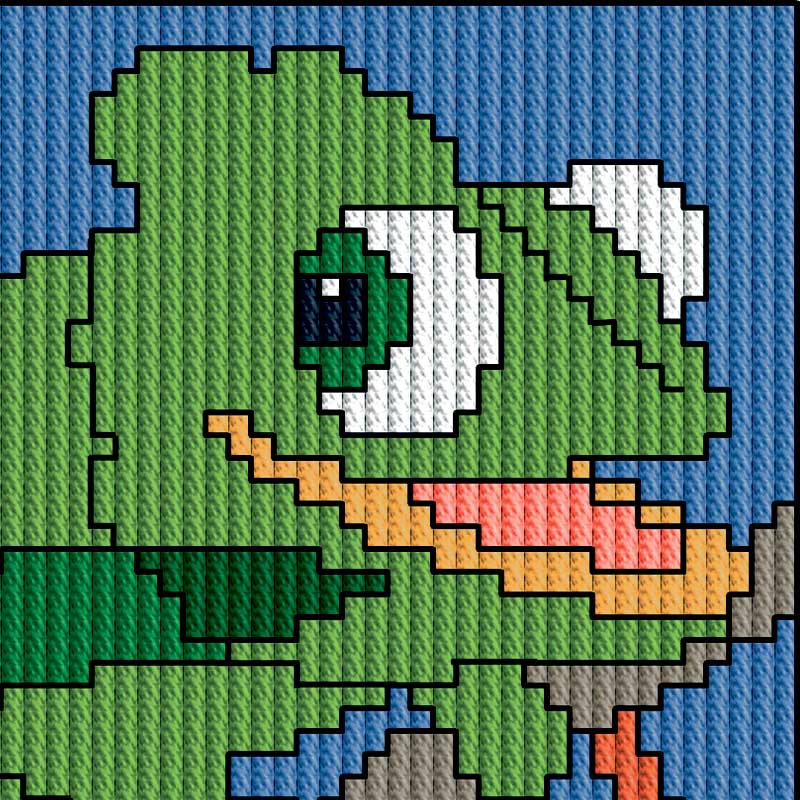 My First broderi Kit et Firben fra Permin