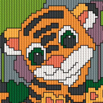 My First broderi Kit en Tiger fra Permin