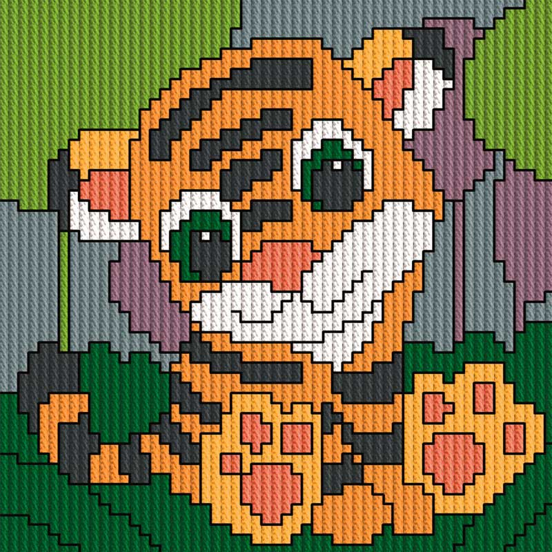 My First broderi Kit en Tiger fra Permin