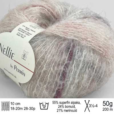 Strikkekit Raglan T-shirt med pufærmer i Nellie garn