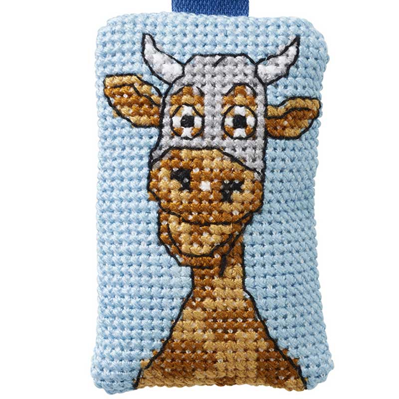 Broderikit Ko nøglering fra Permin