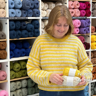 Strikkekit Olga sweater fra PetiteKnit i Peer Gynt garn