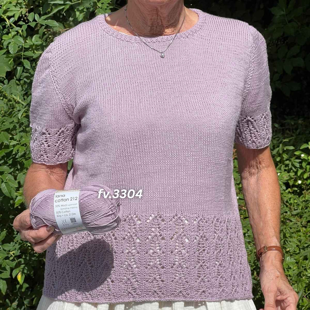 2586 Olivia Tee i Lana Cotton fra Hjertegarn farve 3304