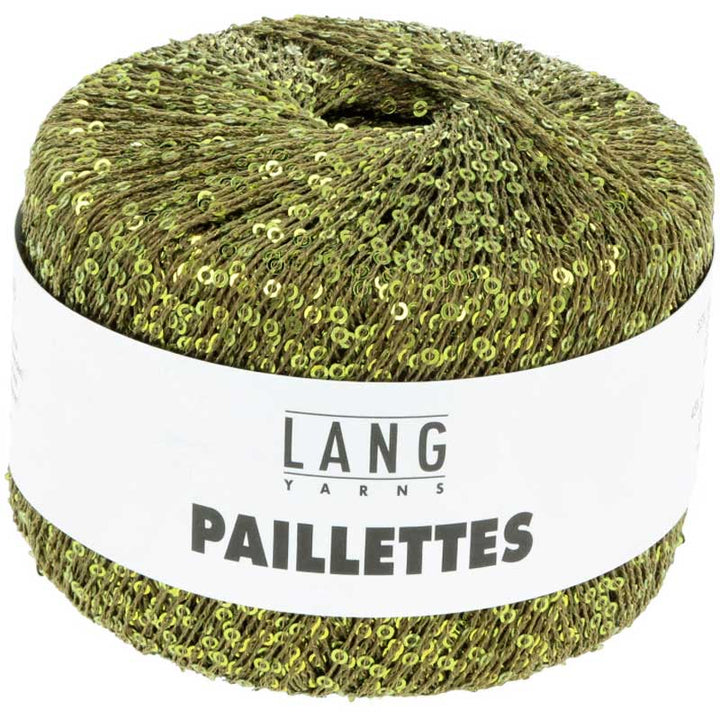 Paillettes garn fra Lang Yarns Flaskegrøn