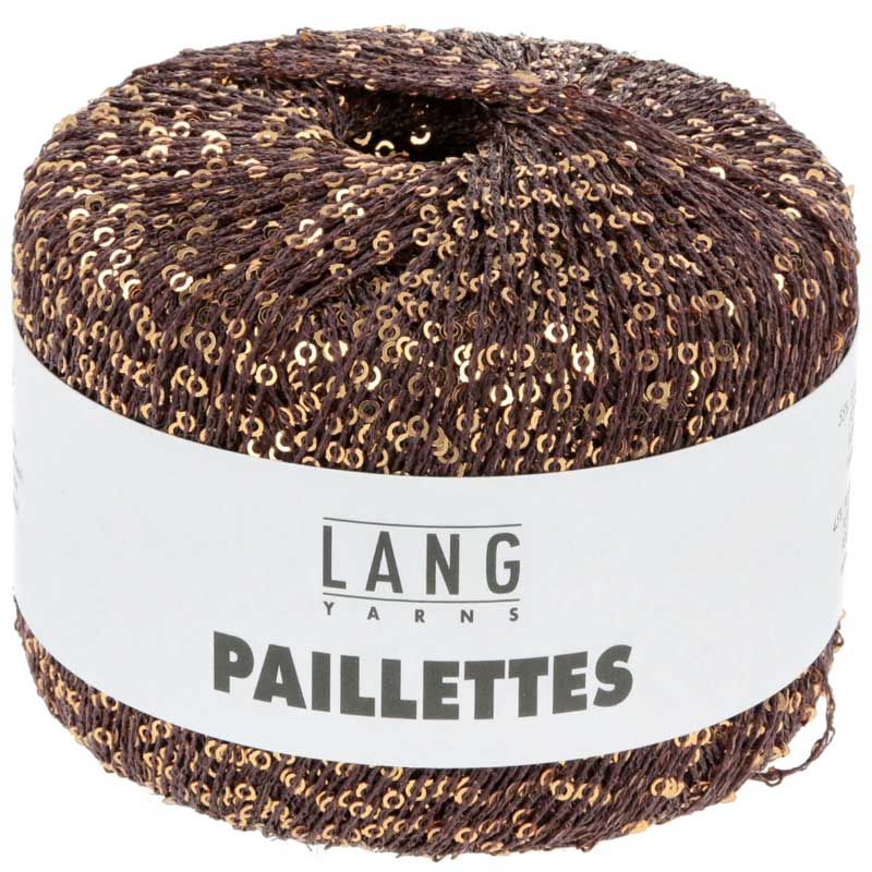 Paillettes garn fra Lang Yarns Brun