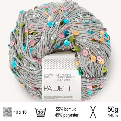 Paljett garn fra Sandnes Garn Unicorn twinkle