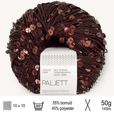 Paljett garn fra Sandnes Garn Espresso sparkle