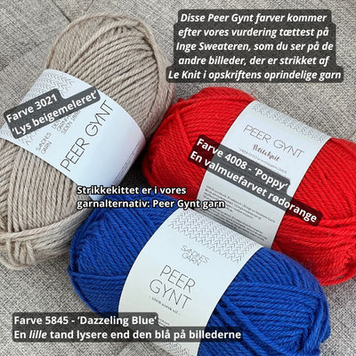 Strikkekit Inge Sweater fra Le knit i Peer Gynt