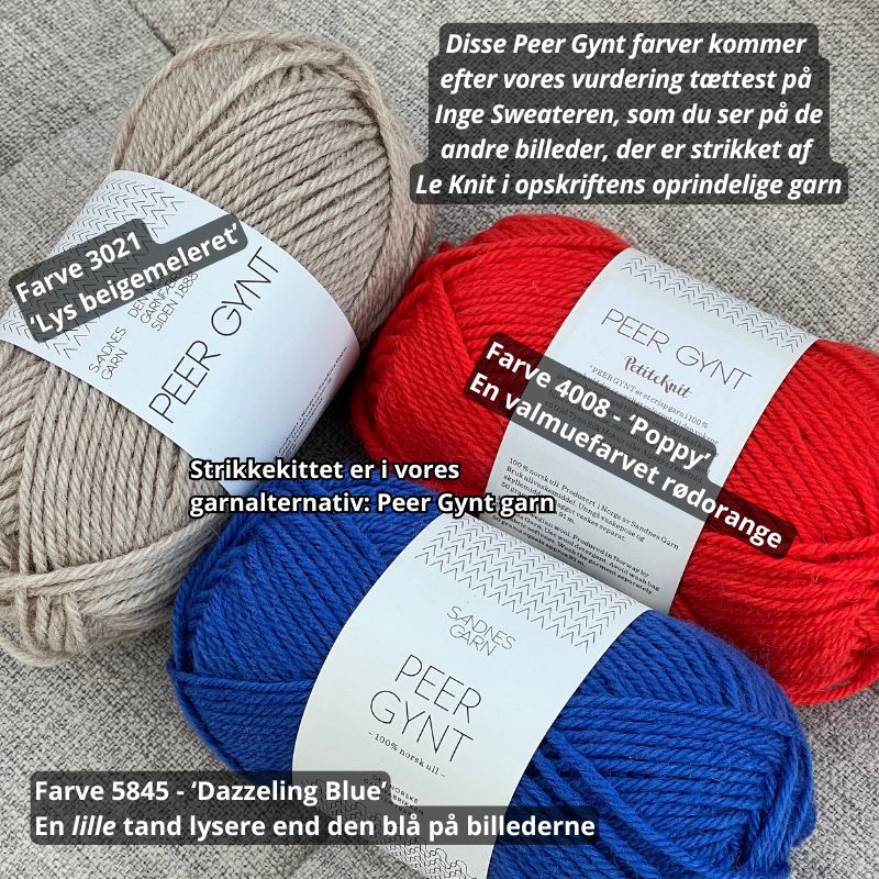 Strikkekit Inge Sweater fra Le knit i Peer Gynt