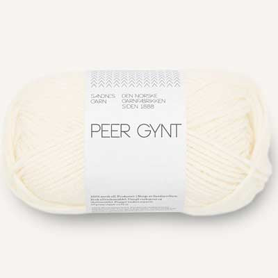 Peer Gynt garn fra Sandnes Garn Naturhvid