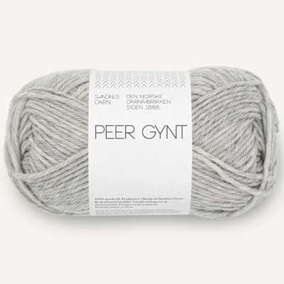Peer Gynt garn fra Sandnes Garn Lys gråmeleret