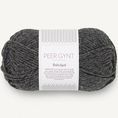 Peer Gynt garn fra Sandnes Garn Charcoal melange - PetiteKnit