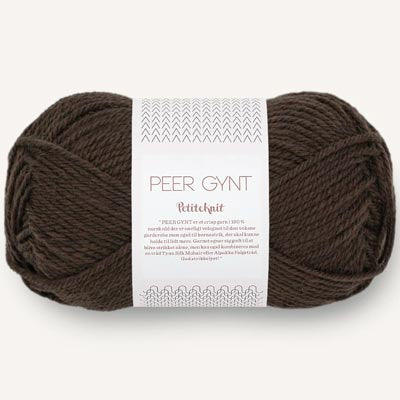Peer Gynt garn fra Sandnes Garn Coffee Melange - PetiteKnit