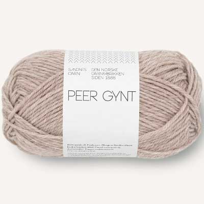 Peer Gynt garn fra Sandnes Garn Grå beige meleret