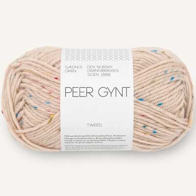 Peer Gynt garn fra Sandnes Garn Marsipan med tutti frutti