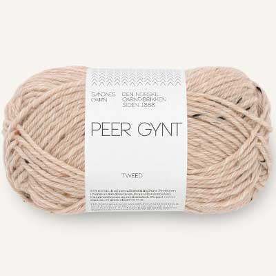 Peer Gynt garn fra Sandnes Garn Beigemeleret natur tweed