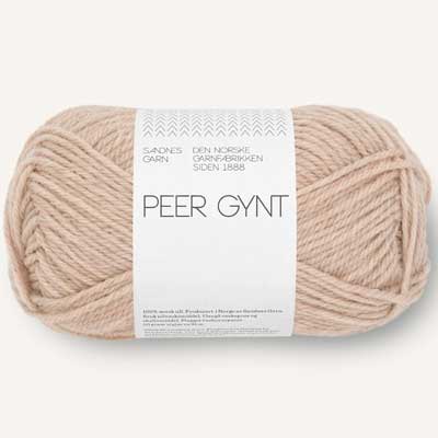 Peer Gynt garn fra Sandnes Garn Lys beige meleret