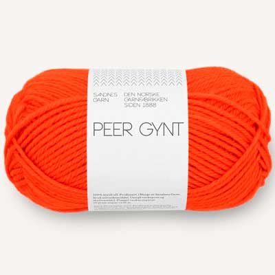 Peer Gynt garn fra Sandnes Garn Spicy orange