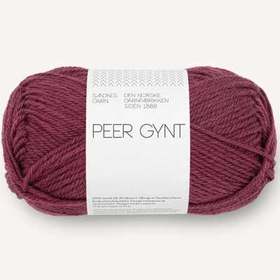 Peer Gynt garn fra Sandnes Garn Vinrød