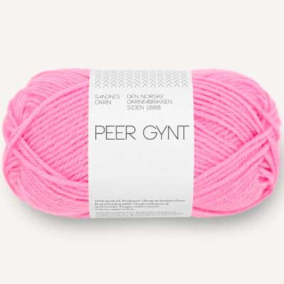 Peer Gynt garn fra Sandnes Garn Shocking pink