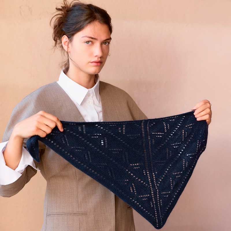 Strikkekit 2508-1 Petra Scarf i Cashmere garn fra Sandnes