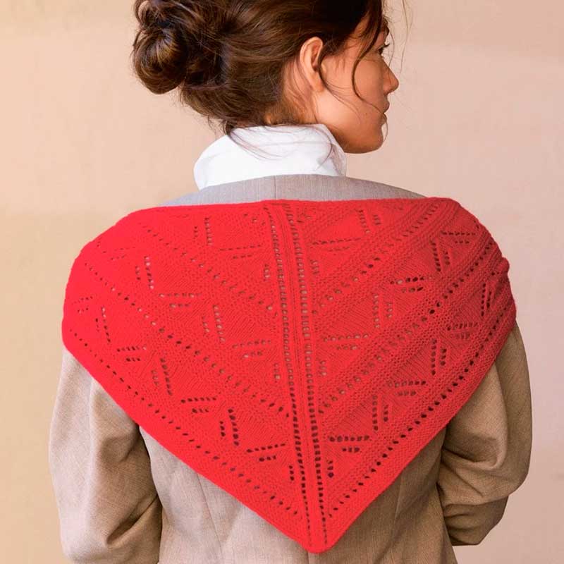Strikkekit 2508-1 Petra Scarf i Cashmere garn fra Sandnes