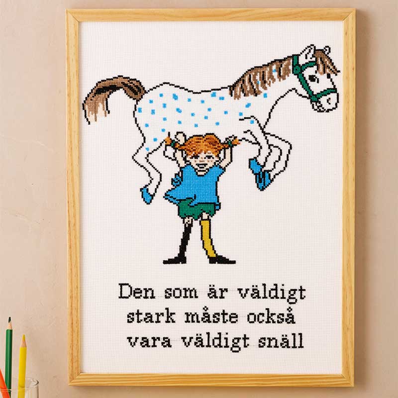 Broderikit Pippi sød og stærk fra Permin