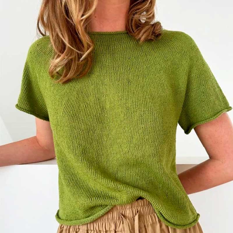 Garnpakke Plain Yoke Tee 28 fra Le Knit i Tynd Line garn
