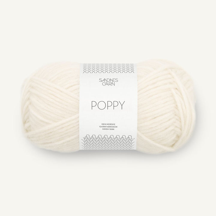 Poppy garn fra Sandnes Garn Hvid