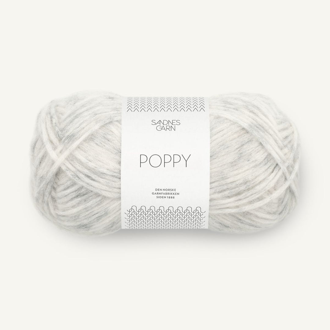 Poppy garn fra Sandnes Garn Lys gråmeleret