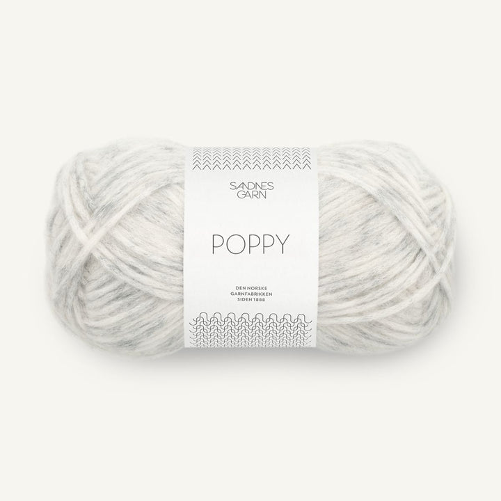 Poppy garn fra Sandnes Garn Lys gråmeleret