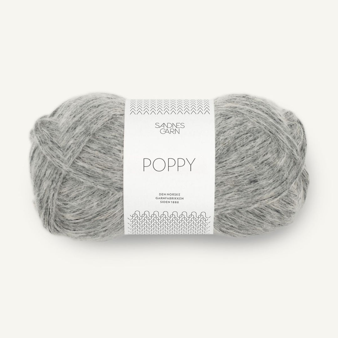 Poppy garn fra Sandnes Garn Gråmeleret