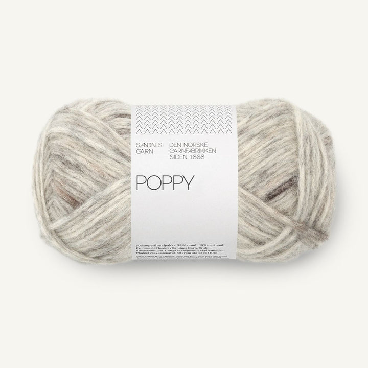 Poppy garn fra Sandnes Garn Grey marble