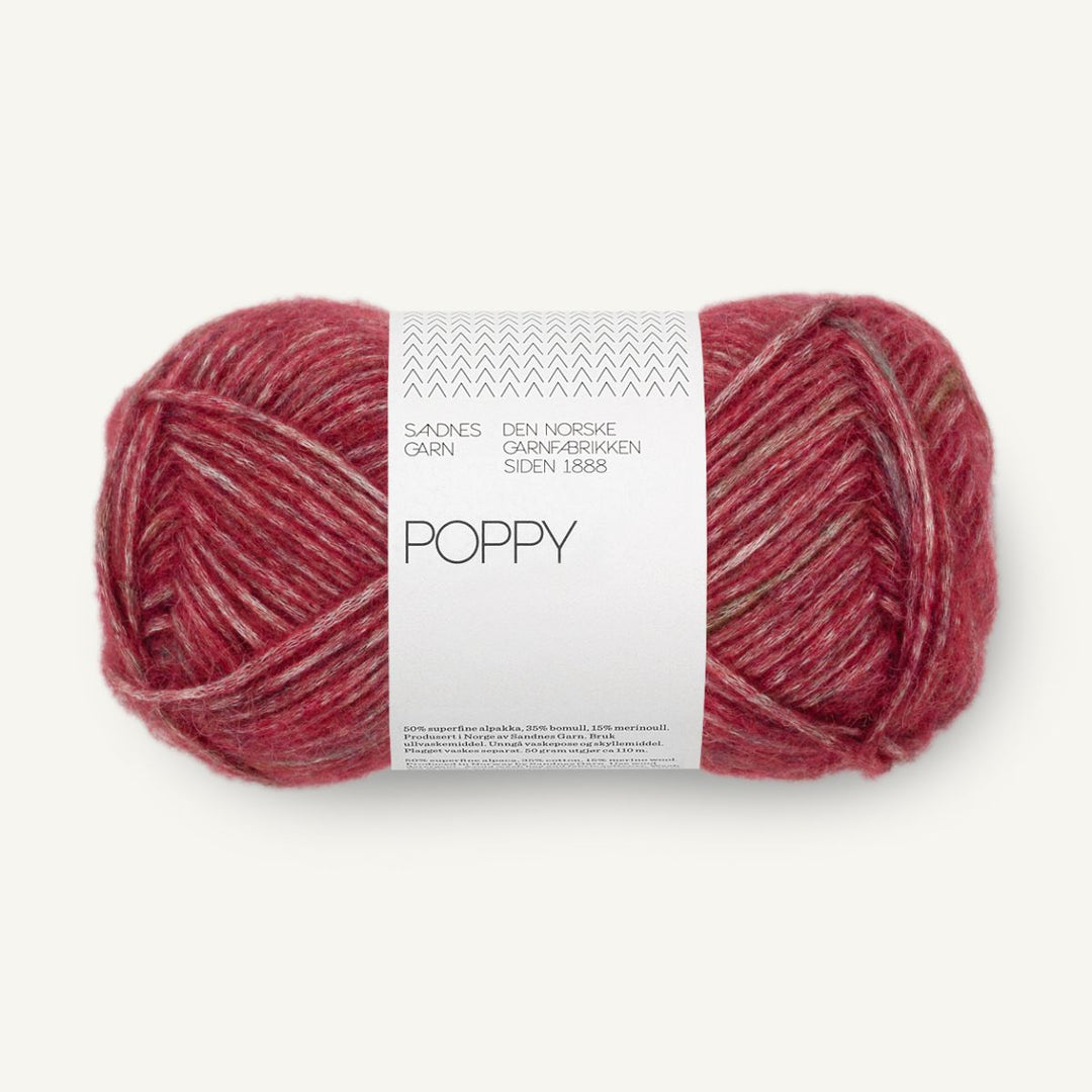 Poppy garn fra Sandnes Garn Cranberry crush
