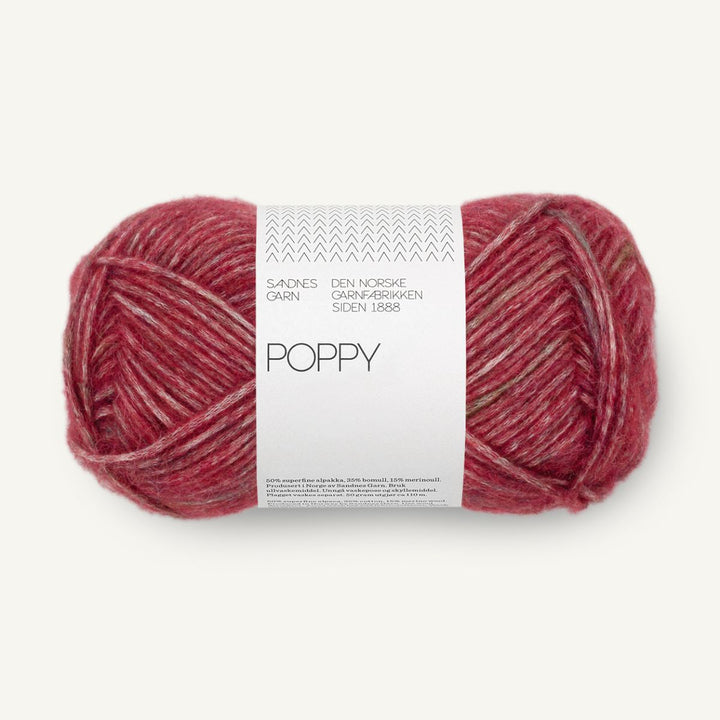 Poppy garn fra Sandnes Garn Cranberry crush