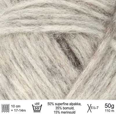 Poppy garn fra Sandnes Garn Grey marble