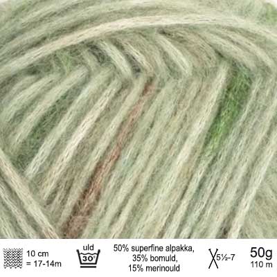 Poppy garn fra Sandnes Garn Green marble
