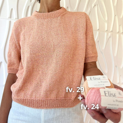 Strikkekit Poppy Tee fra PetiteKnit i Elise fra Permin