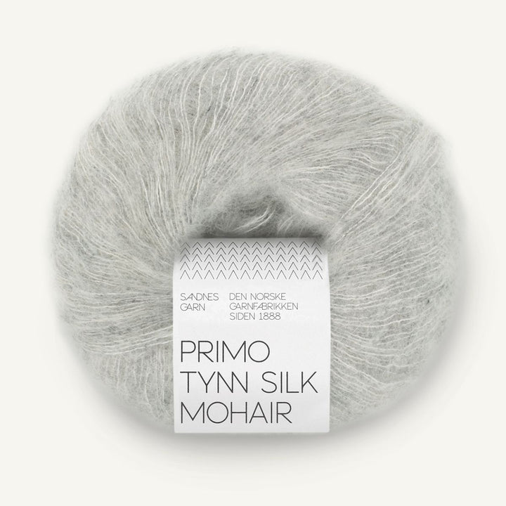 Primo Tynd Silk Mohair garn fra Sandnes Garn Lys gråmeleret