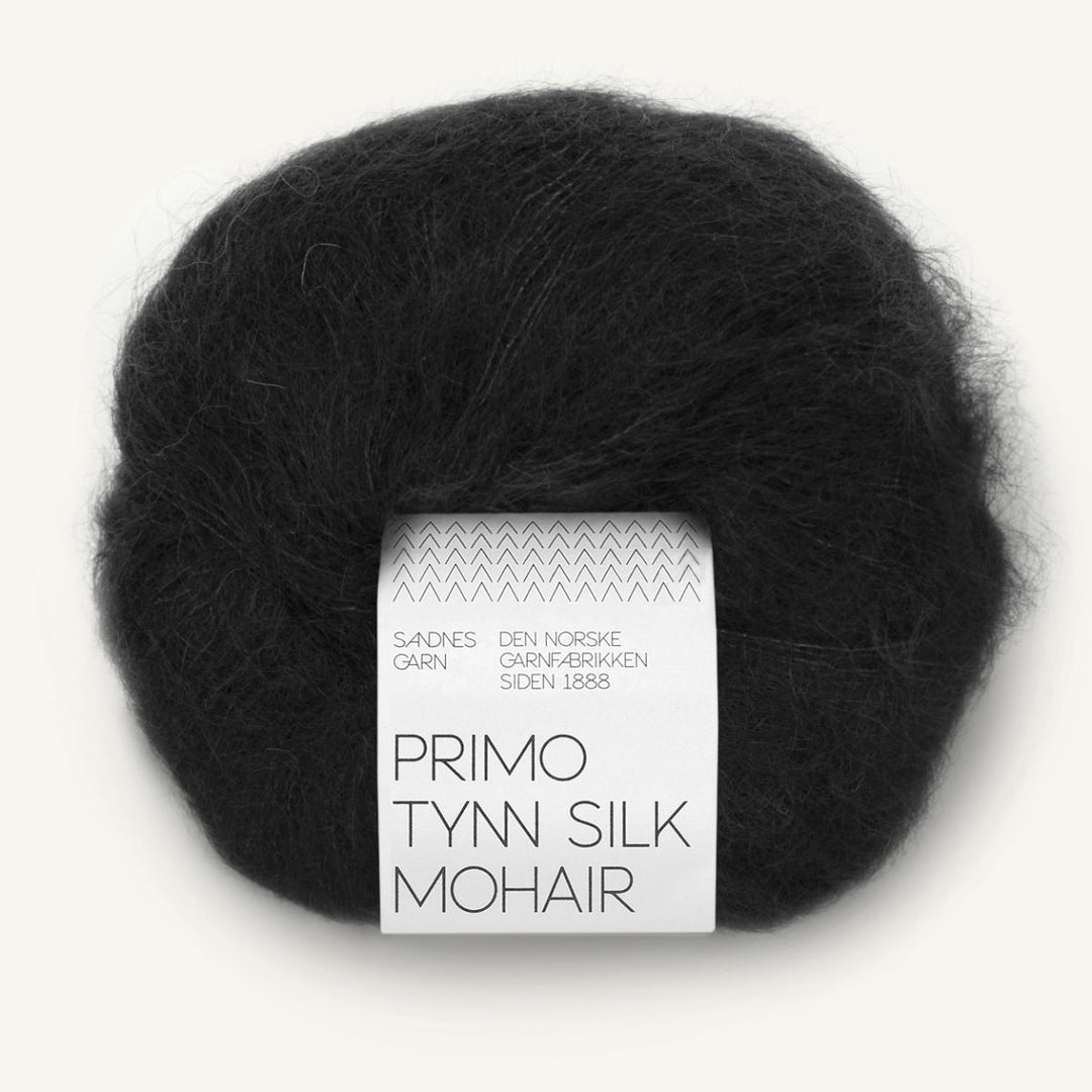 Primo Tynd Silk Mohair garn fra Sandnes Garn Sort